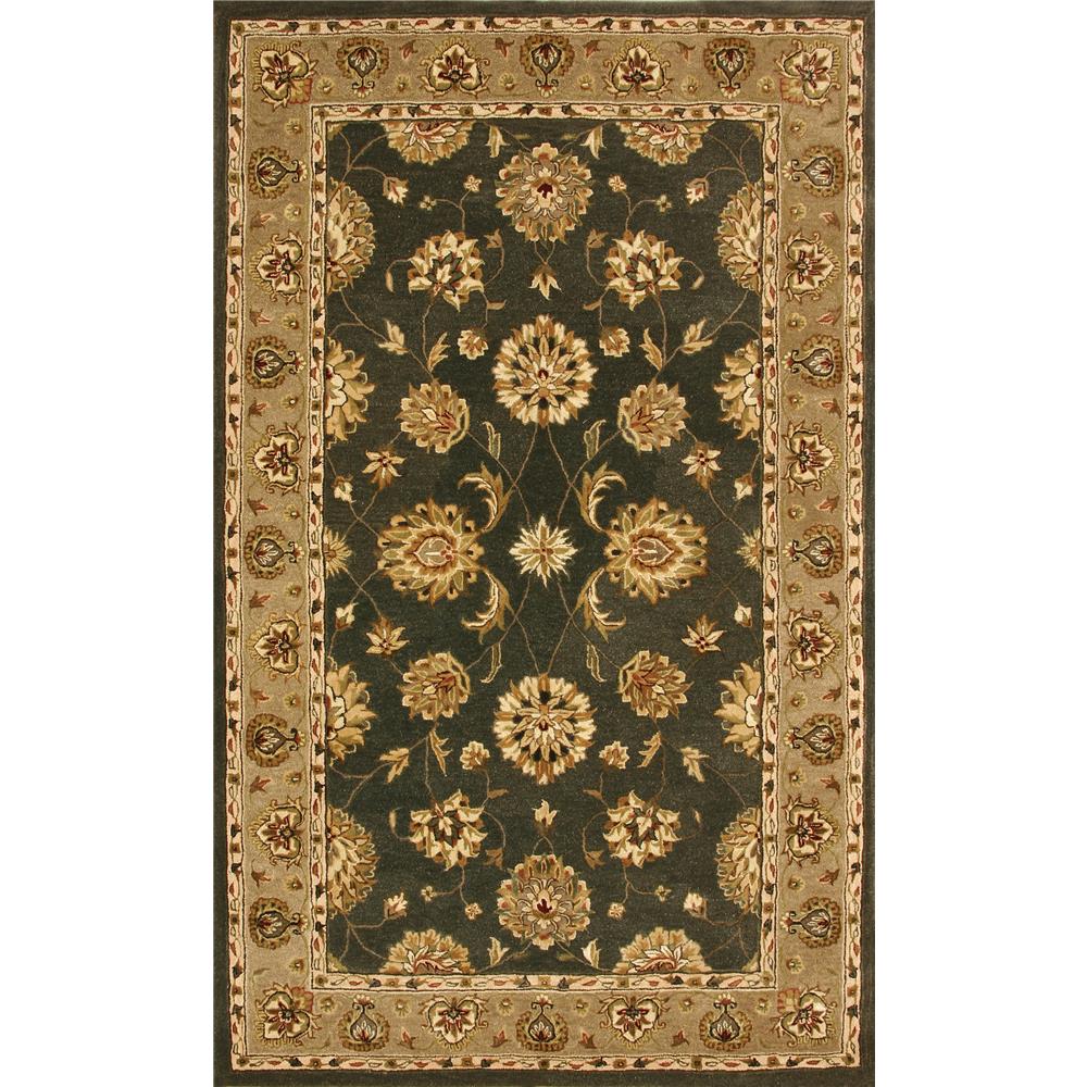 Dynamic Rugs 70230-444 Jewel Collection 2 Ft. 2 In. X 8 Ft. Runner Rug in Green/D. Linen